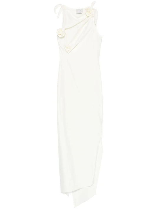 Asymmetric Flower Maxi Dress