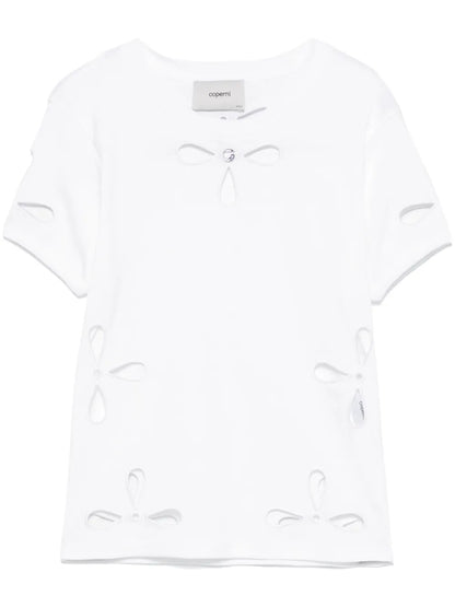 Petal-Embroidered T-Shirt