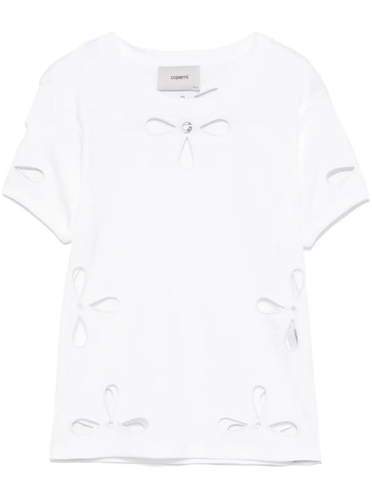 Petal-Embroidered T-Shirt