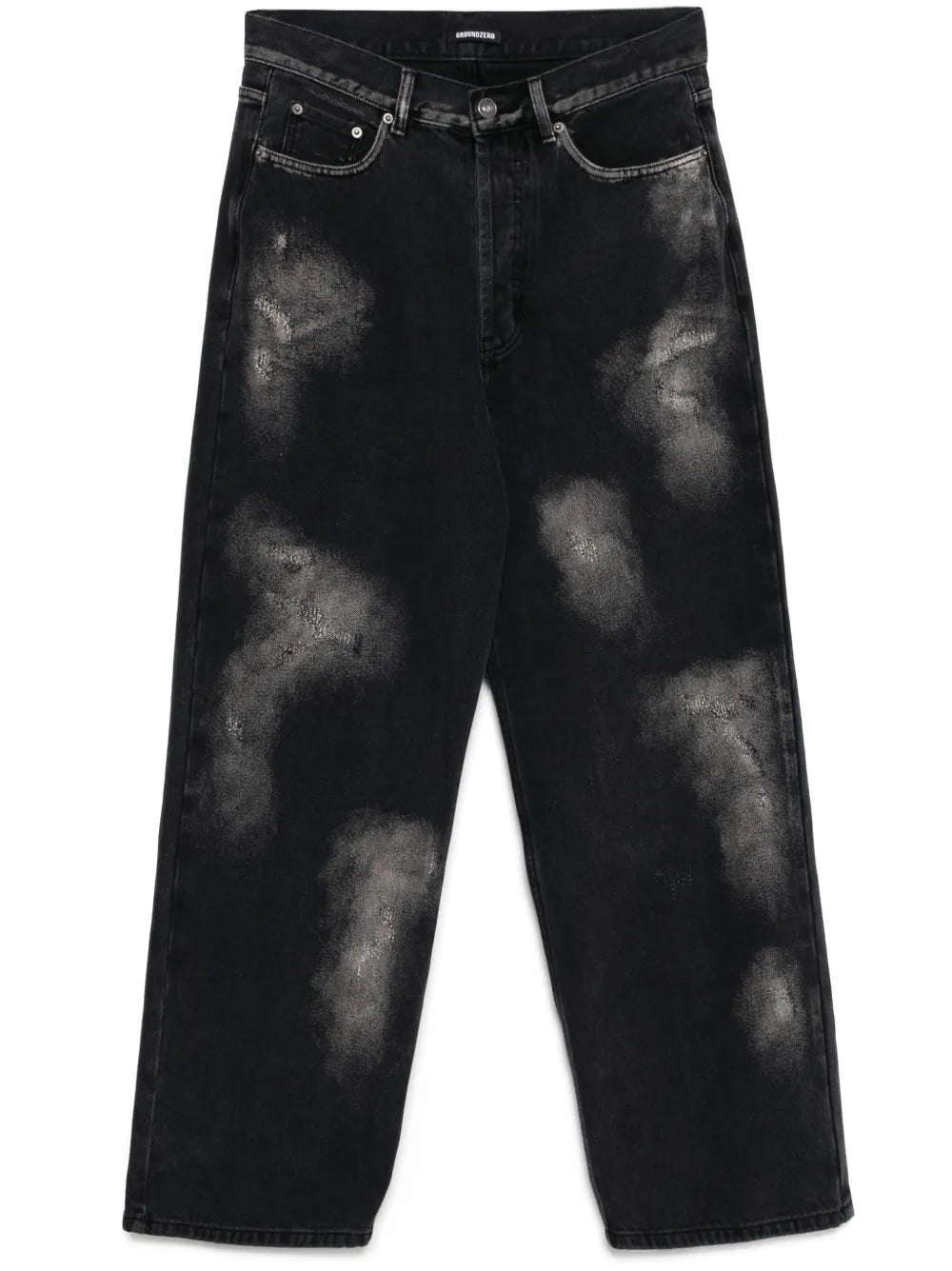 Distressed Wide-Leg Jeans