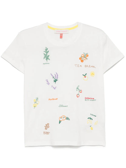 Embroidered Tea T-Shirt