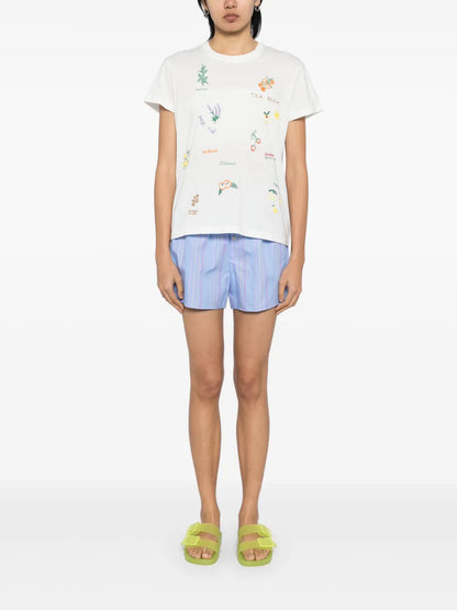 Embroidered Tea T-Shirt