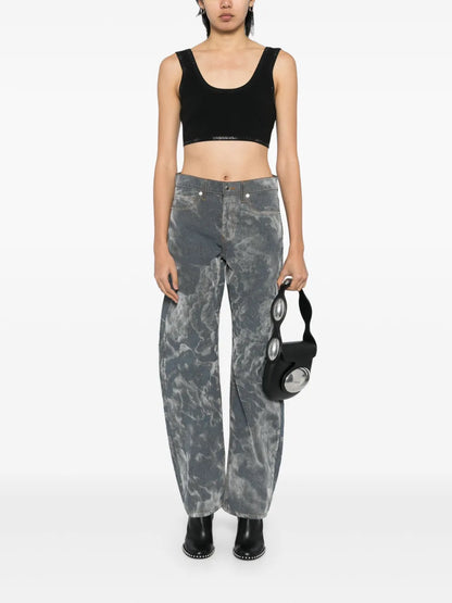 Low-Rise Bowed Gusset Jeans