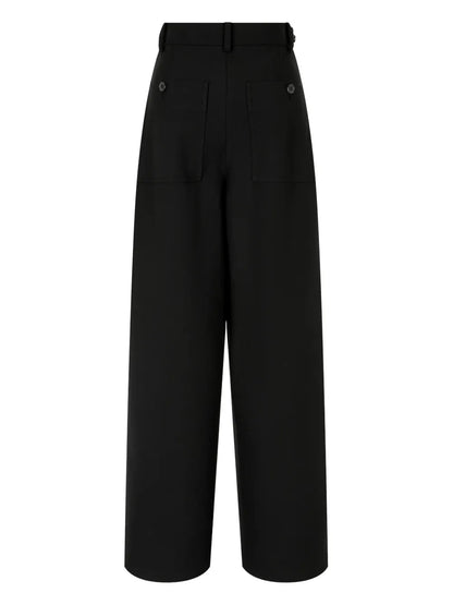 Rear-Pocket Two-Tuck Trousers