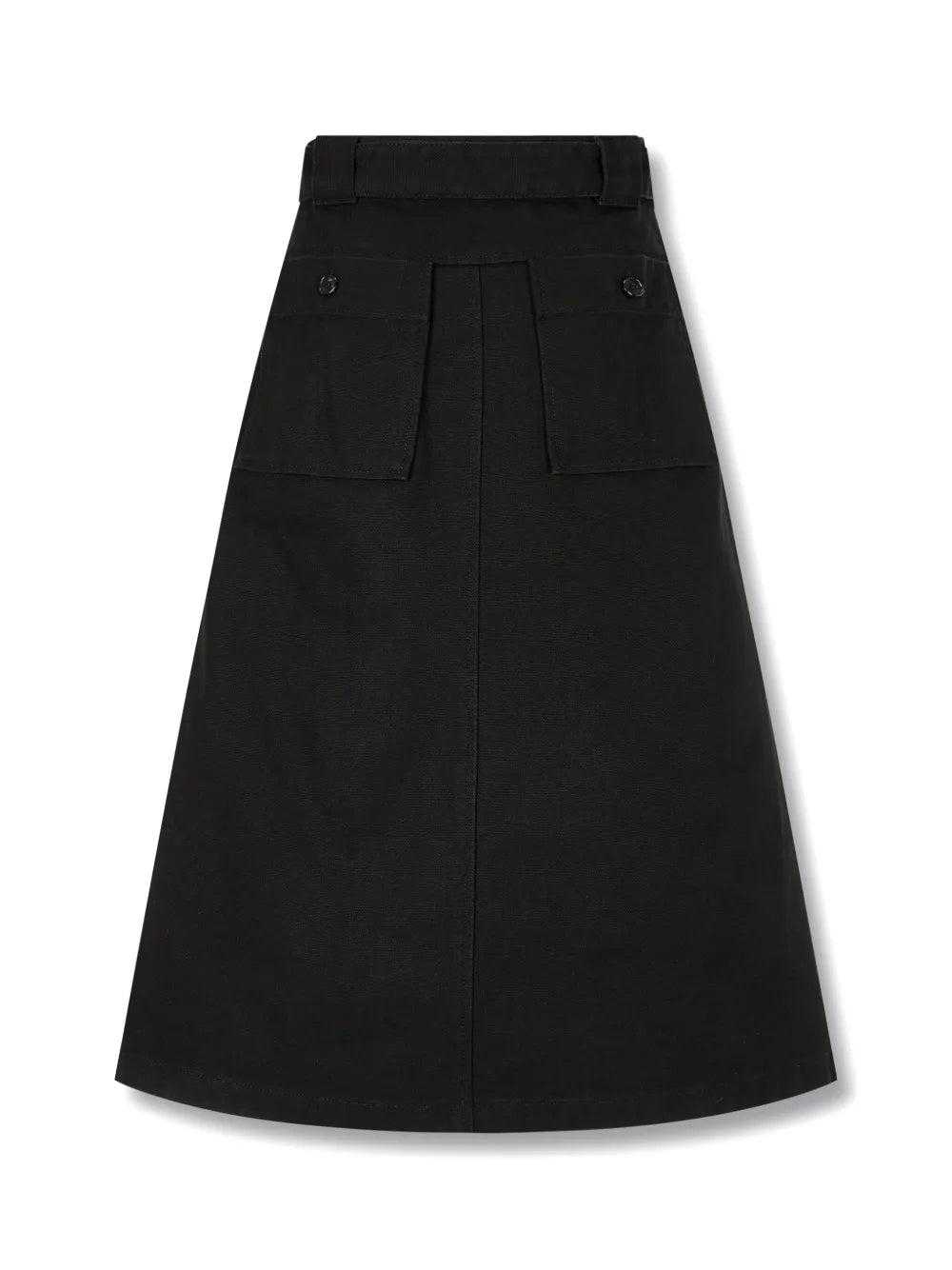Belted Two-Tuck Midi Skirt