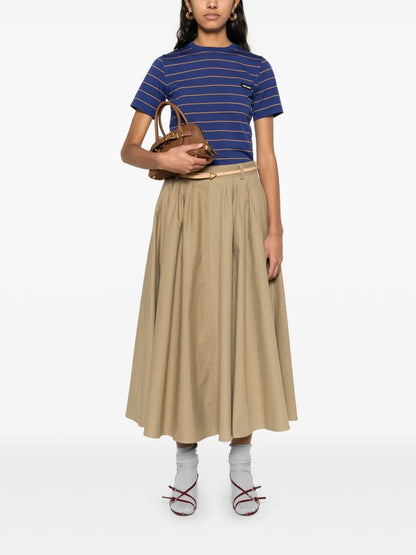 Pleated Maxi Skirt