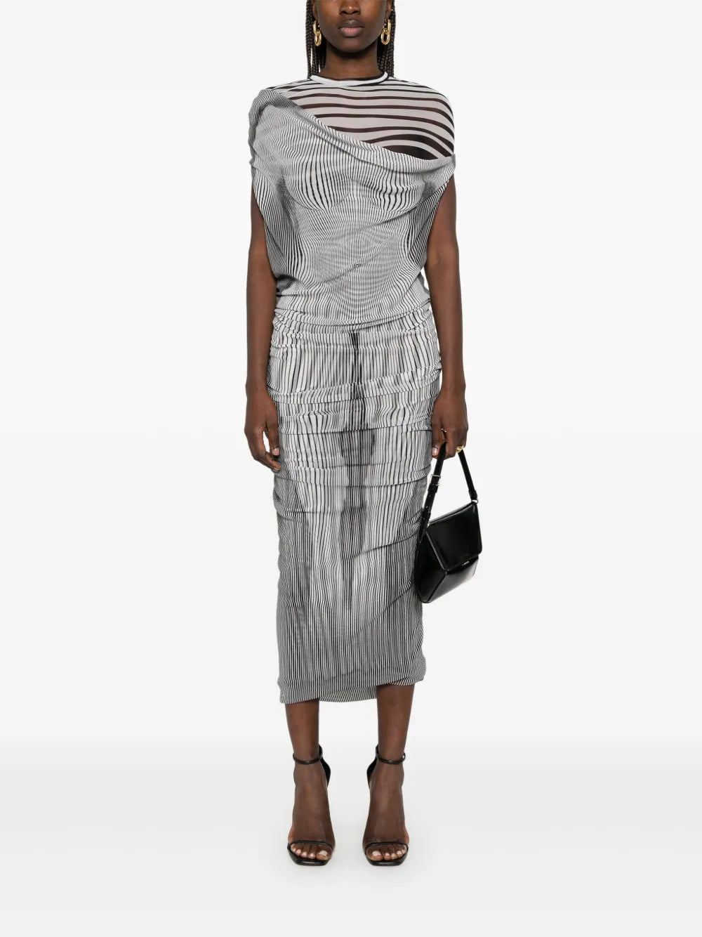 The Long Draped Body Morphing Maxi Dress