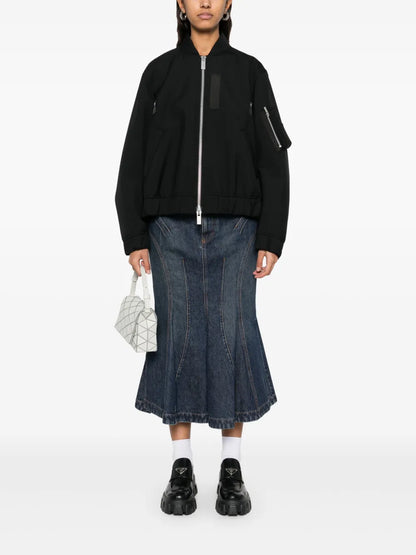 Invert-Pleat Bomber Jacket