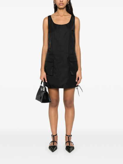 Drawstring-Hem Mini Dress