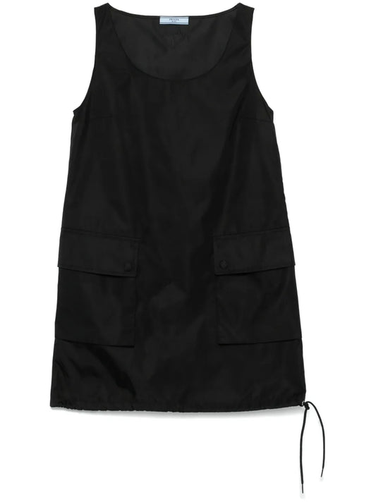 Drawstring-Hem Mini Dress