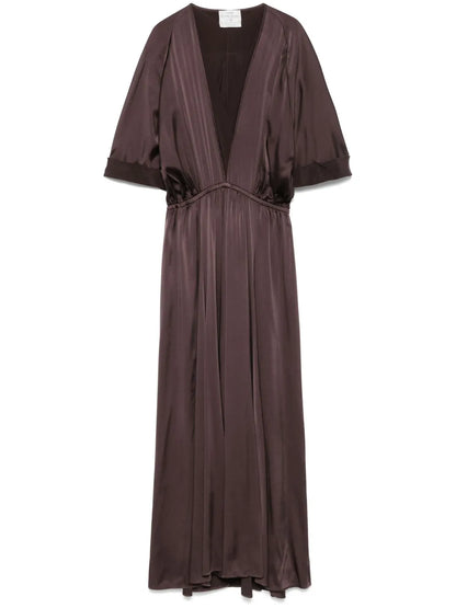 Half–Sleeve Maxi Dress