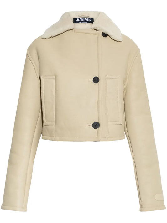Double-Breasted Shearling Jacket