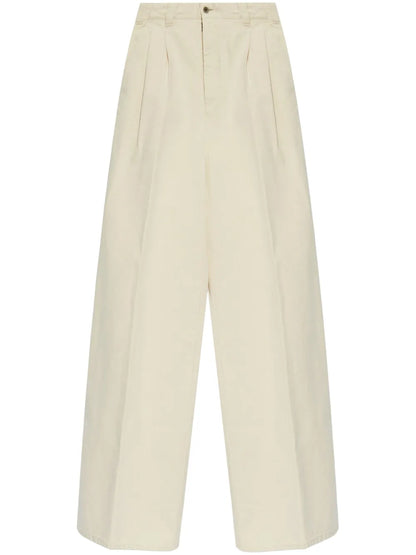 Cotton Wide-Leg Trousers