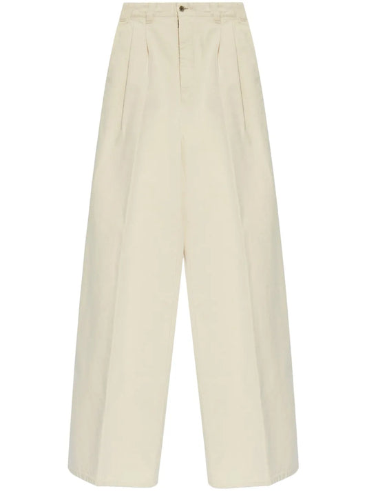 Cotton Wide-Leg Trousers