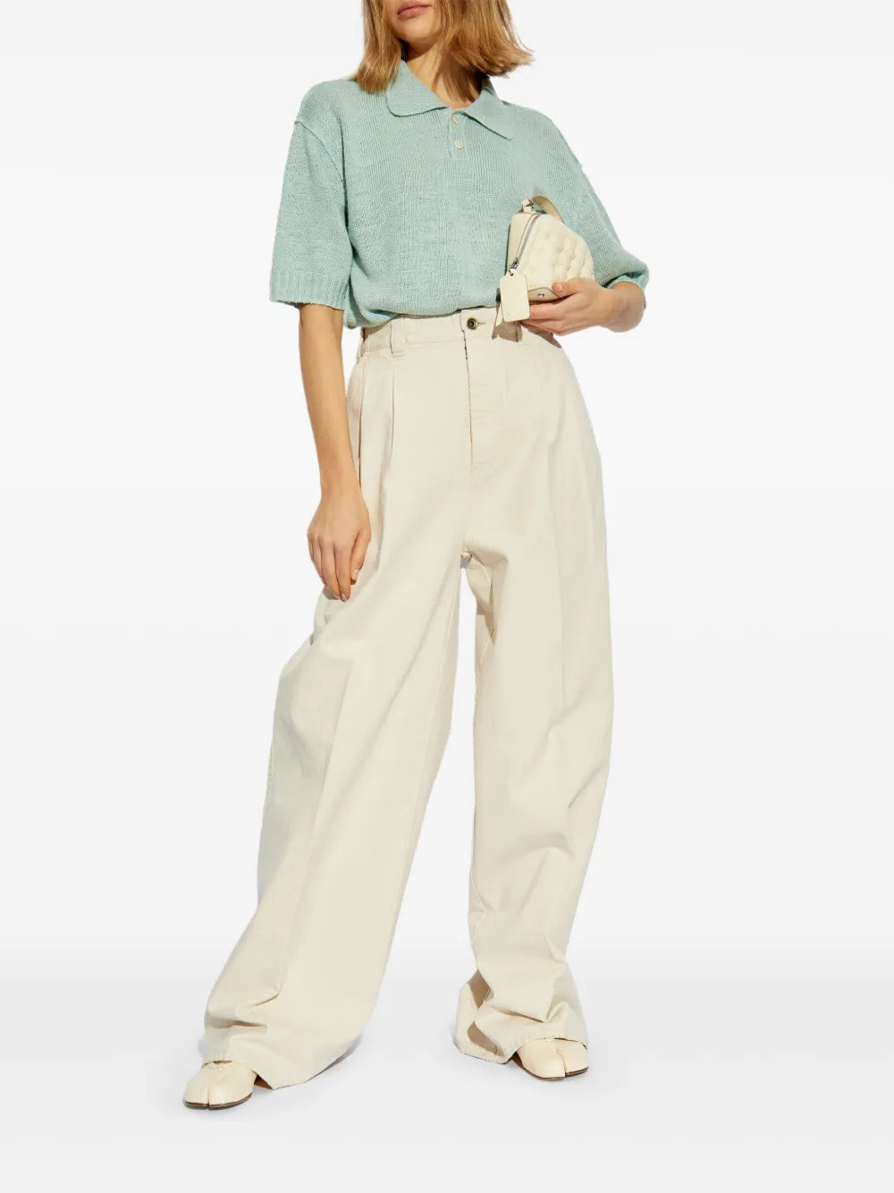Cotton Wide-Leg Trousers