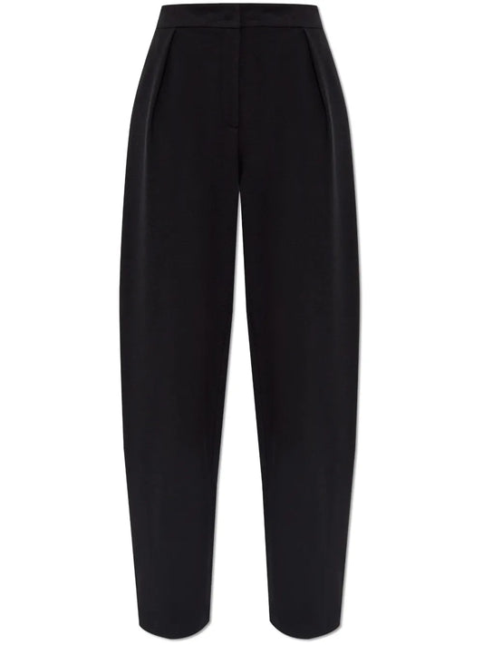 Dart-Embellished Jacquard Trousers