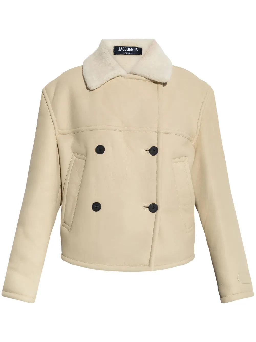 Double-Breasted Shearling Jacket