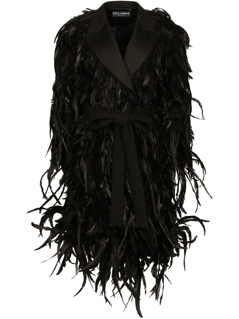 Feather-Embellished Coat