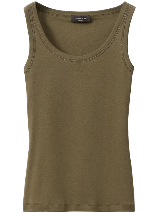 Bead-Detail Tank Top