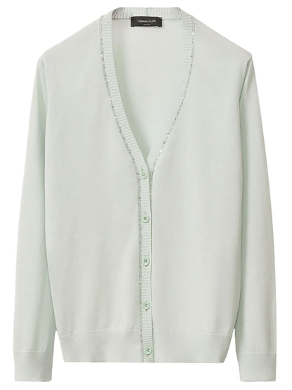 Sequin-Embellishment Cardigan