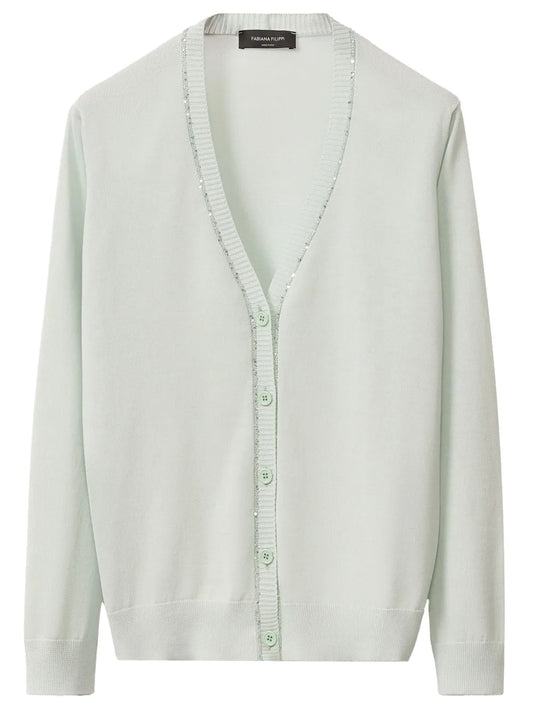 Sequin-Embellishment Cardigan