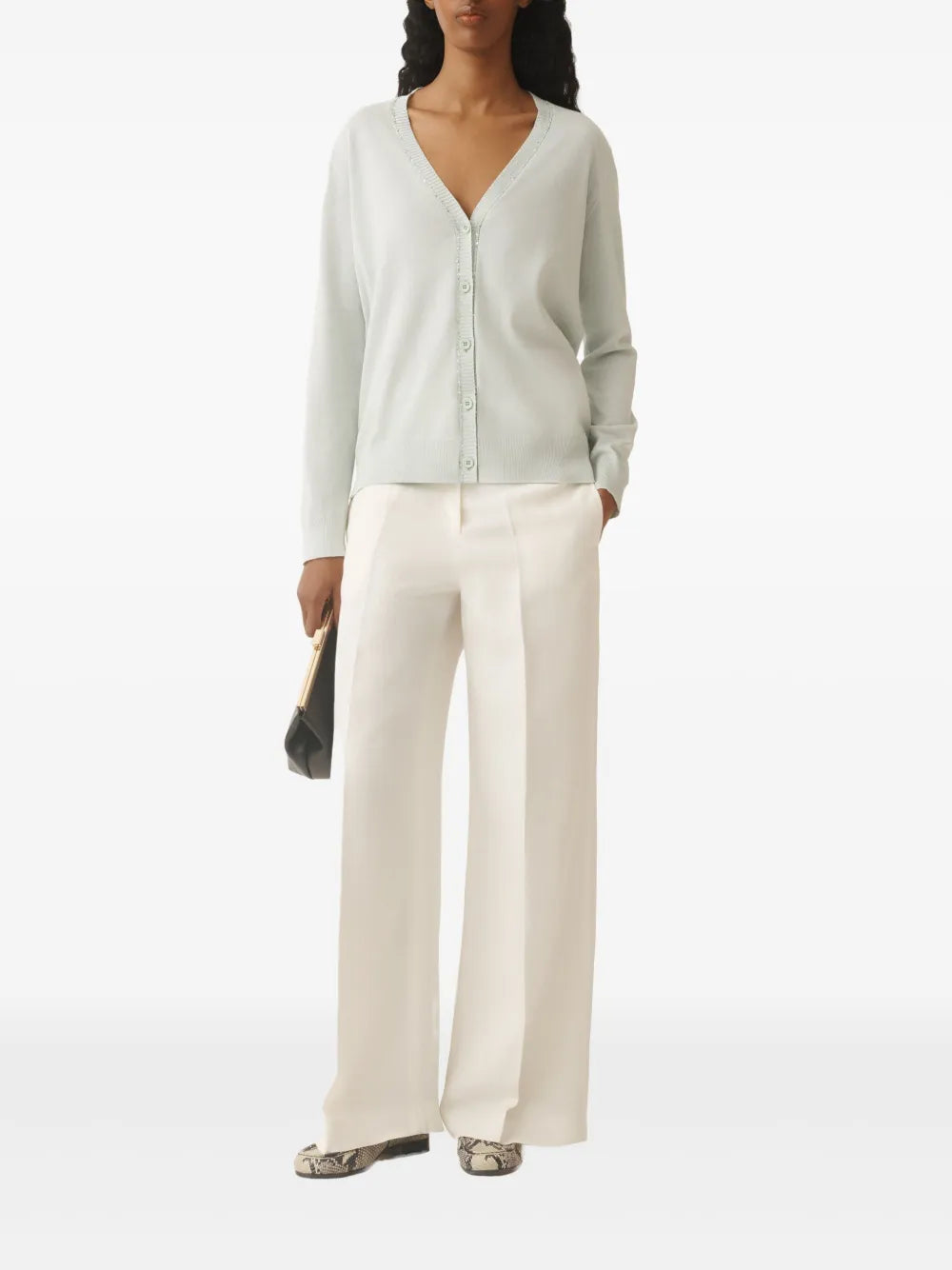 Sequin-Embellishment Cardigan
