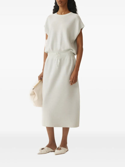 Short-Sleeve Midi Dress