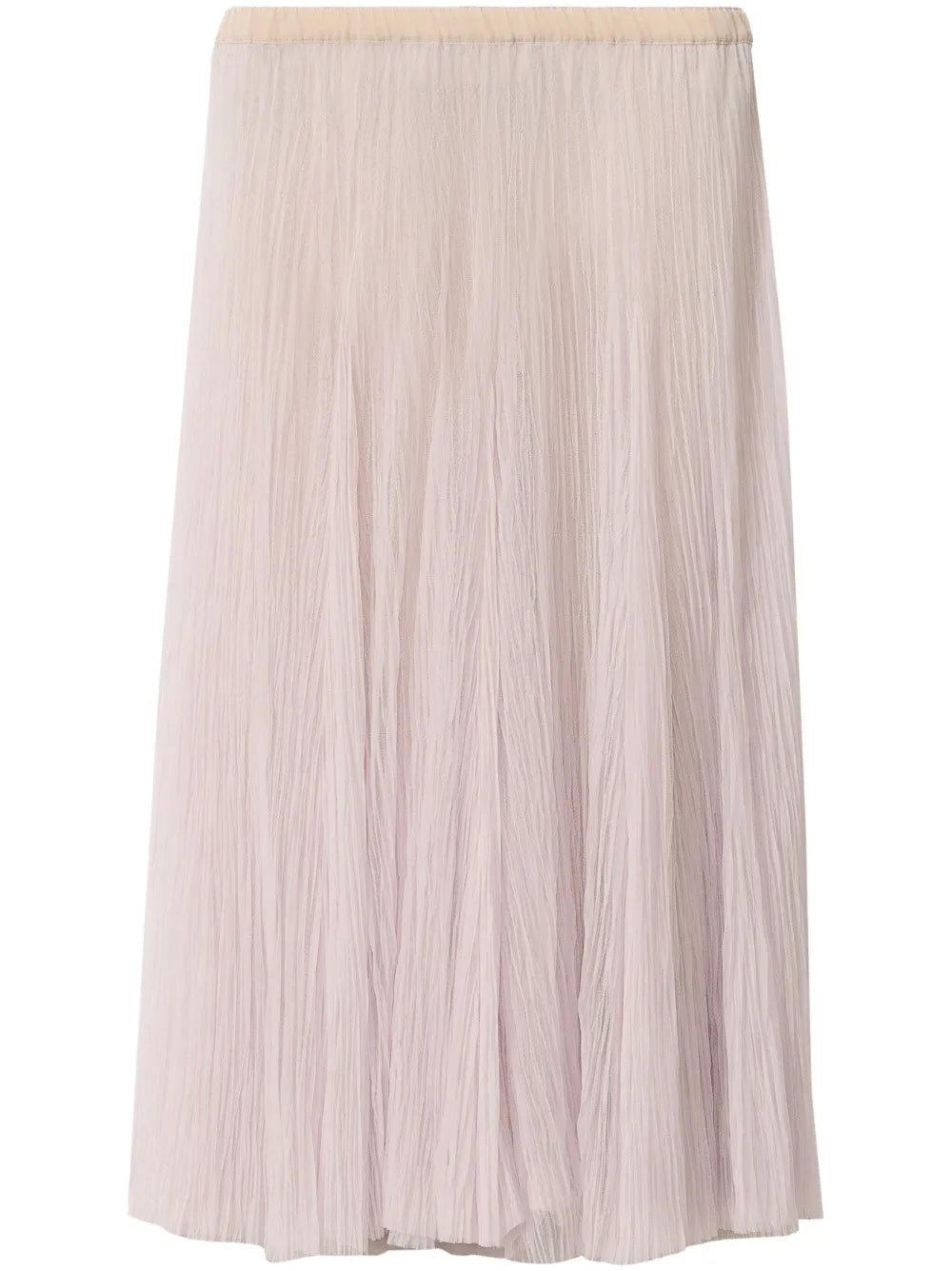 Plissé-Effect Midi Skirt