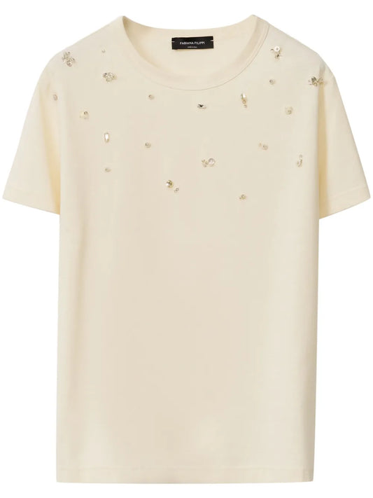 Bead-Embellished T-Shirt