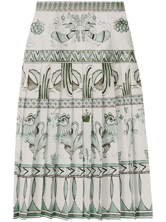 Printed Midi Skirt