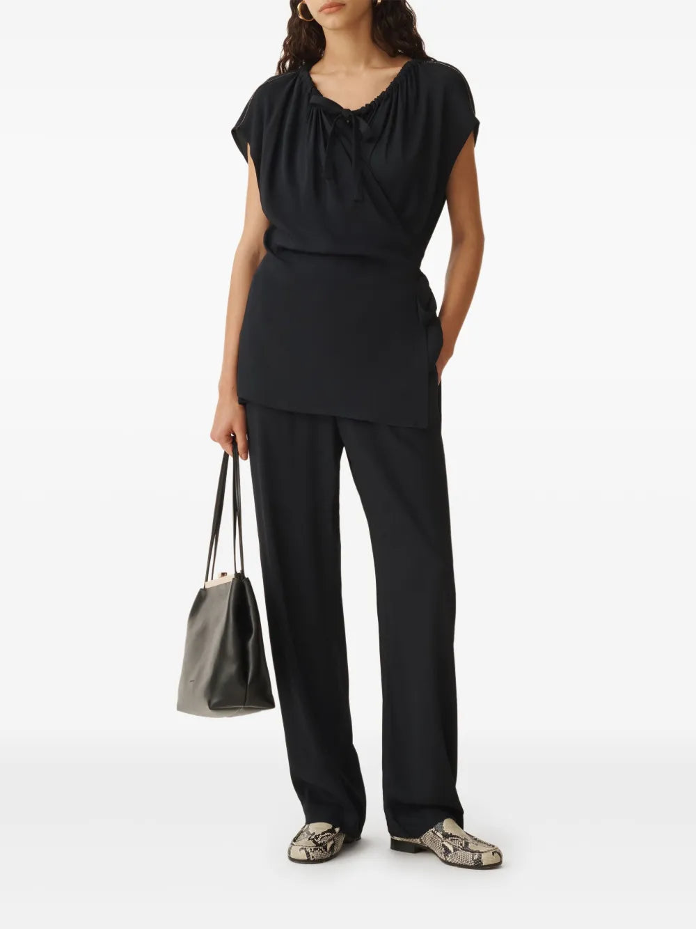 Beaded-Trim Trousers