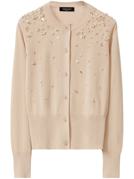 Sequin-Detail Cardigan