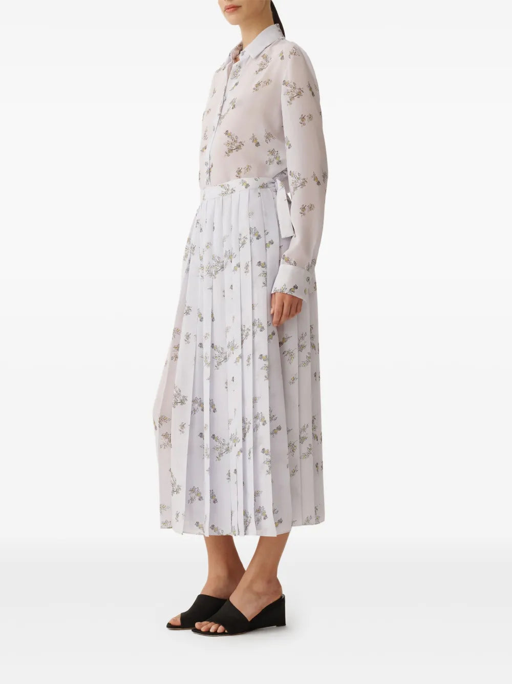 Floral-Print Midi Skirt