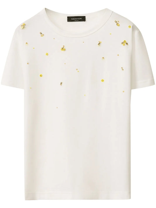 Bead-Embellished T-Shirt