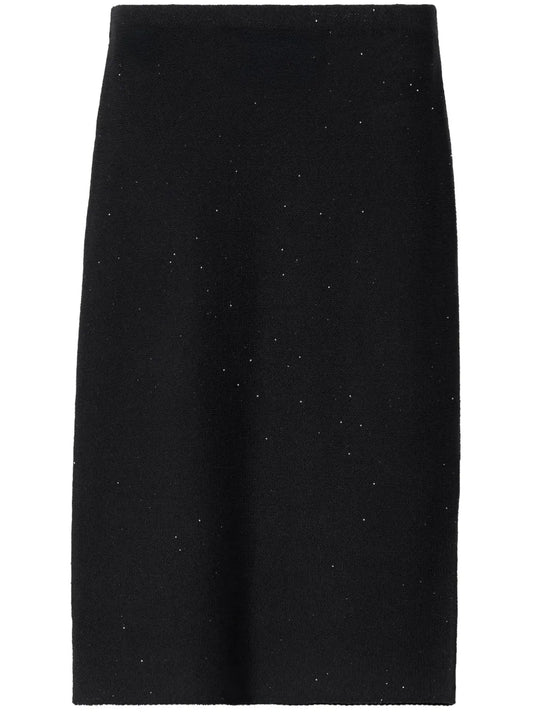 Sequin-Embellished Midi Skirt