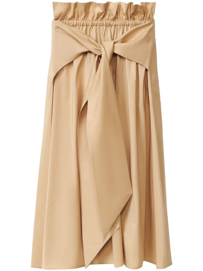 Tied-Waist Midi Skirt