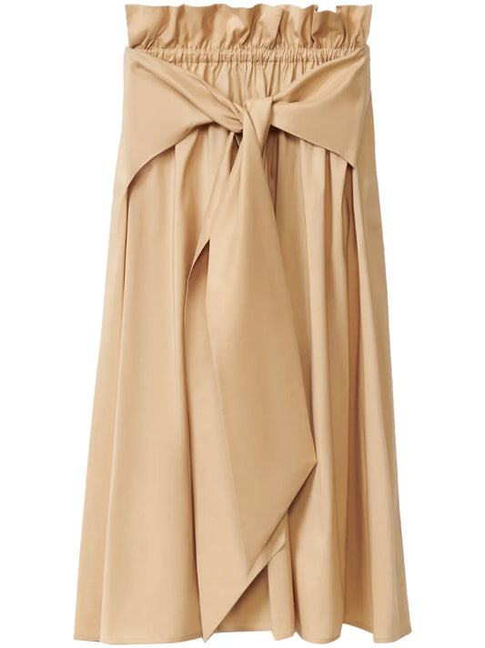Tied-Waist Midi Skirt