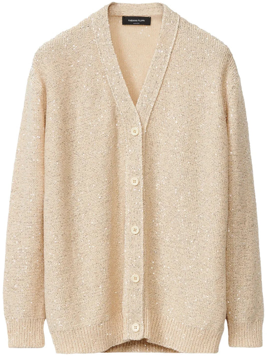 Sequin-Embellished Cardigan