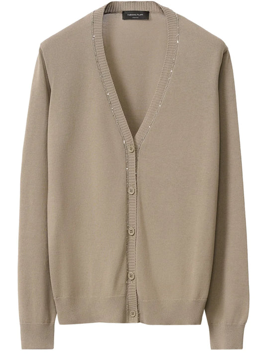 Sequin-Detail Cardigan
