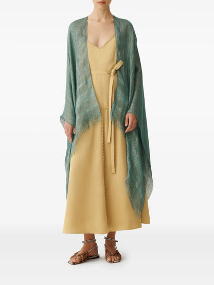 Metallic-Threading Cape