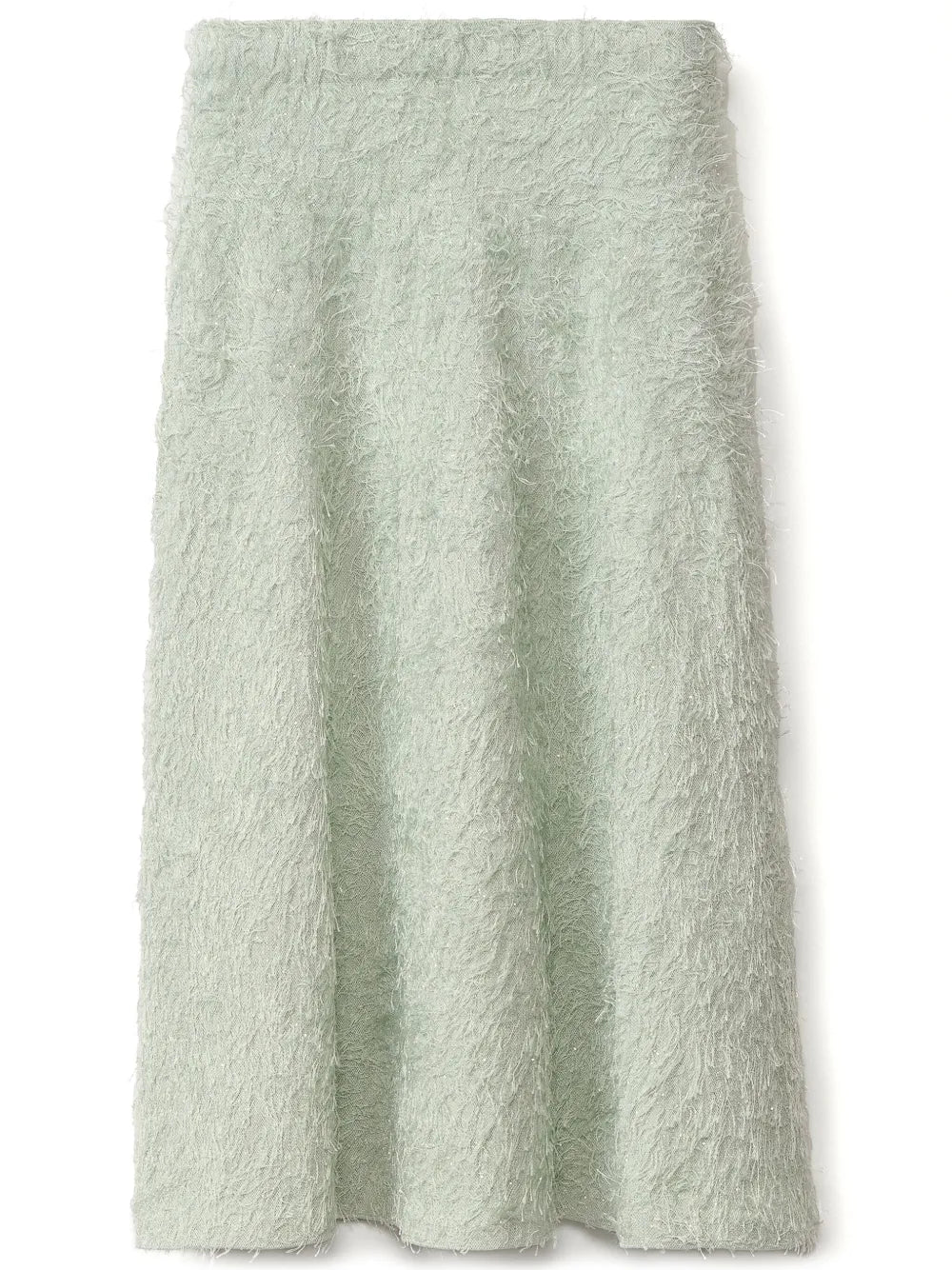 Frayed-Effect Midi Skirt