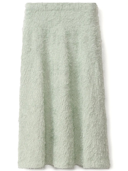 Frayed-Effect Midi Skirt