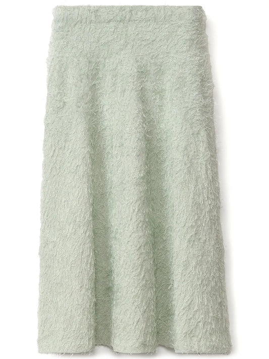 Frayed-Effect Midi Skirt