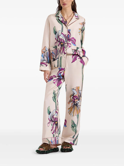 Floral-Print Trousers