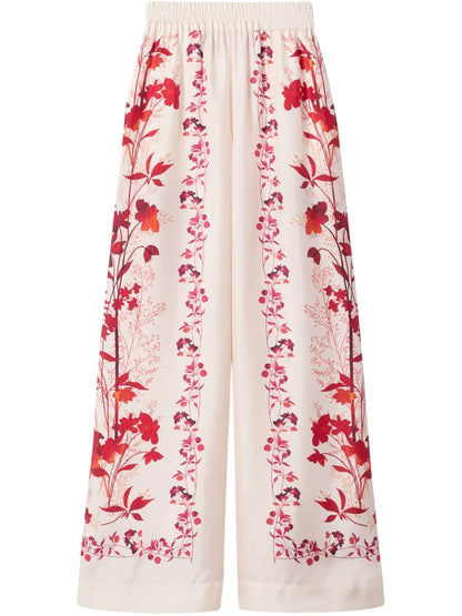 Floral-Print Palazzo Pants