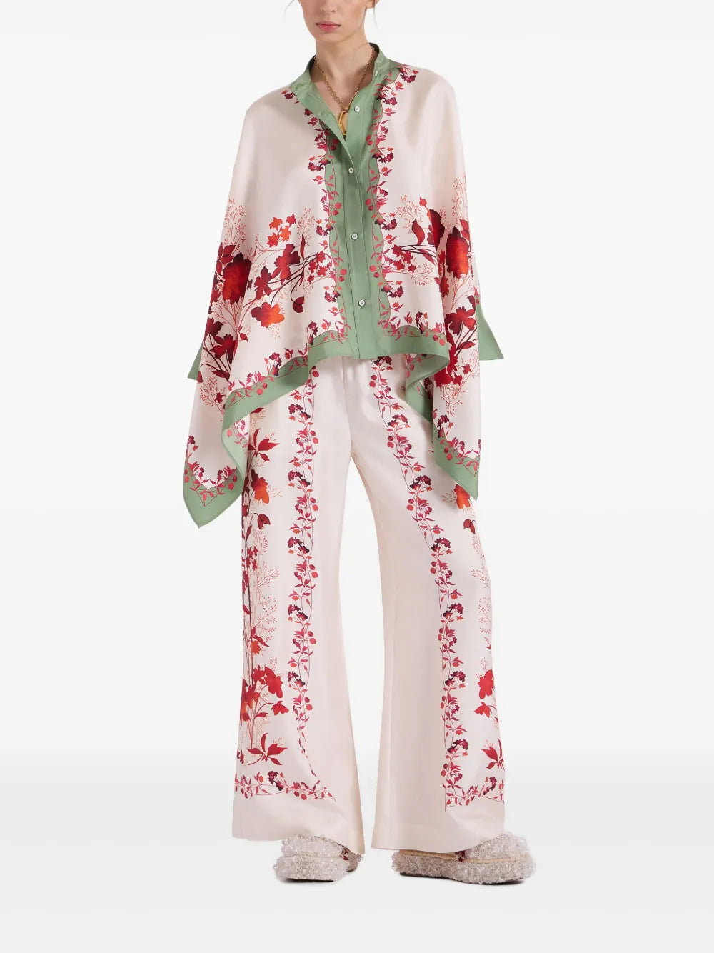 Floral-Print Palazzo Pants