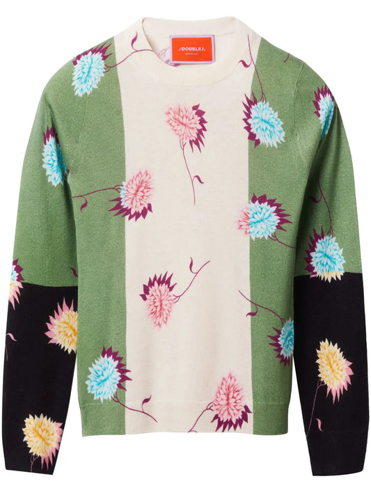 Floral-Print Sweater
