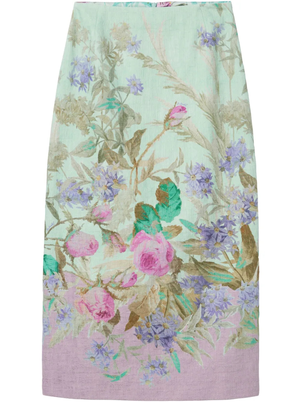 All-Over Floral Stamp Skirt
