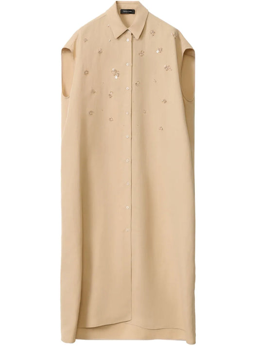 Sequin-Embellished Midi Dress