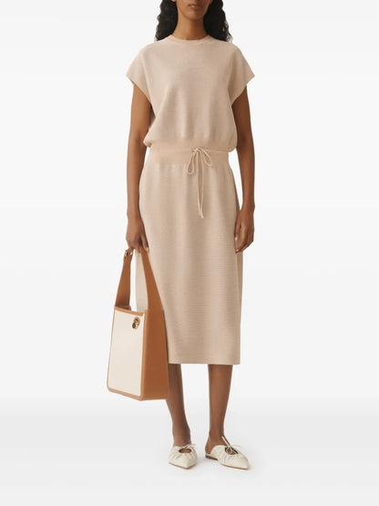 Short-Sleeve Midi Dress